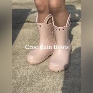 CROCS Kids Pink Rain Boots